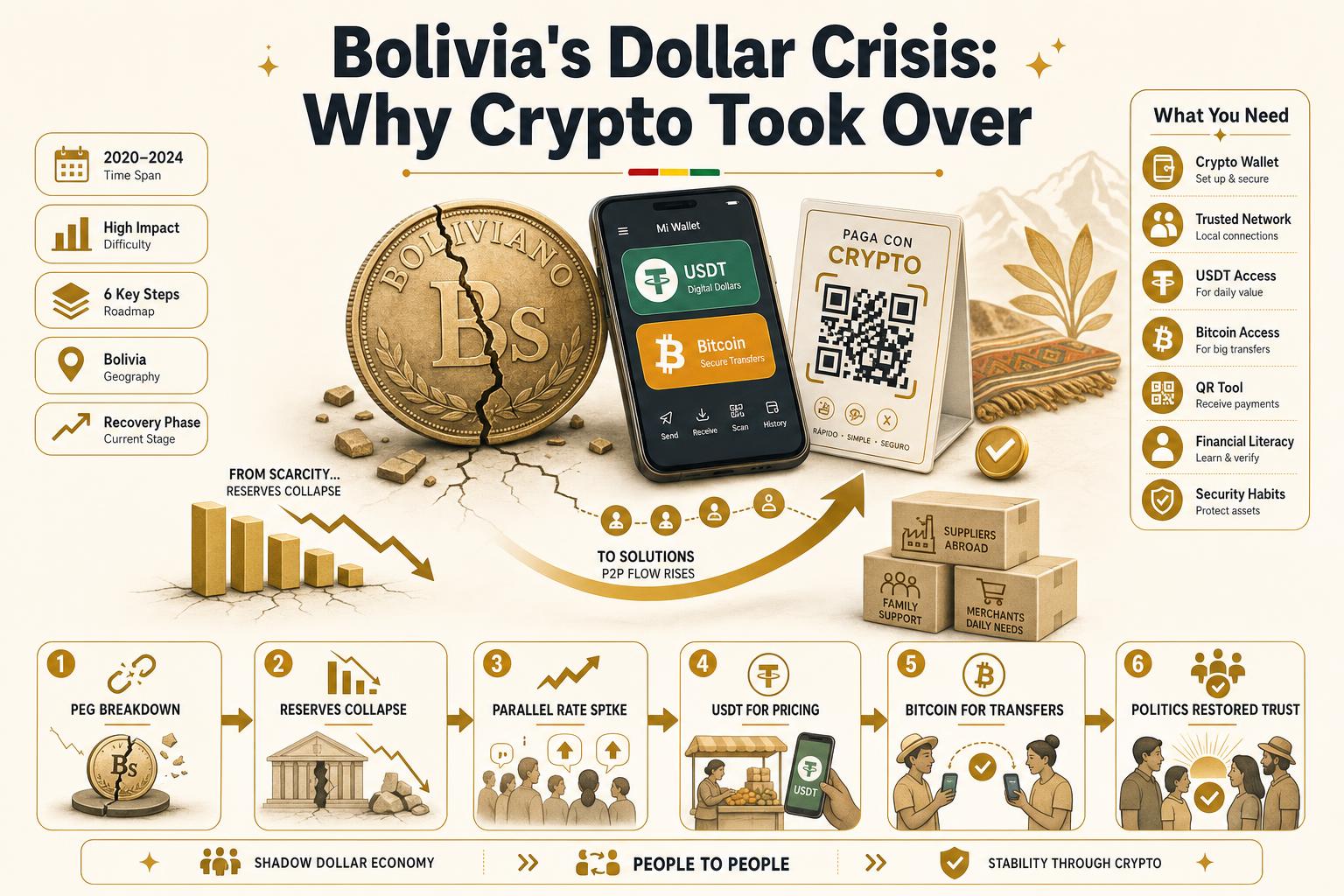 Infographic for Infographic: Bolivia's Dollar Crisis: Why Crypto Took Over