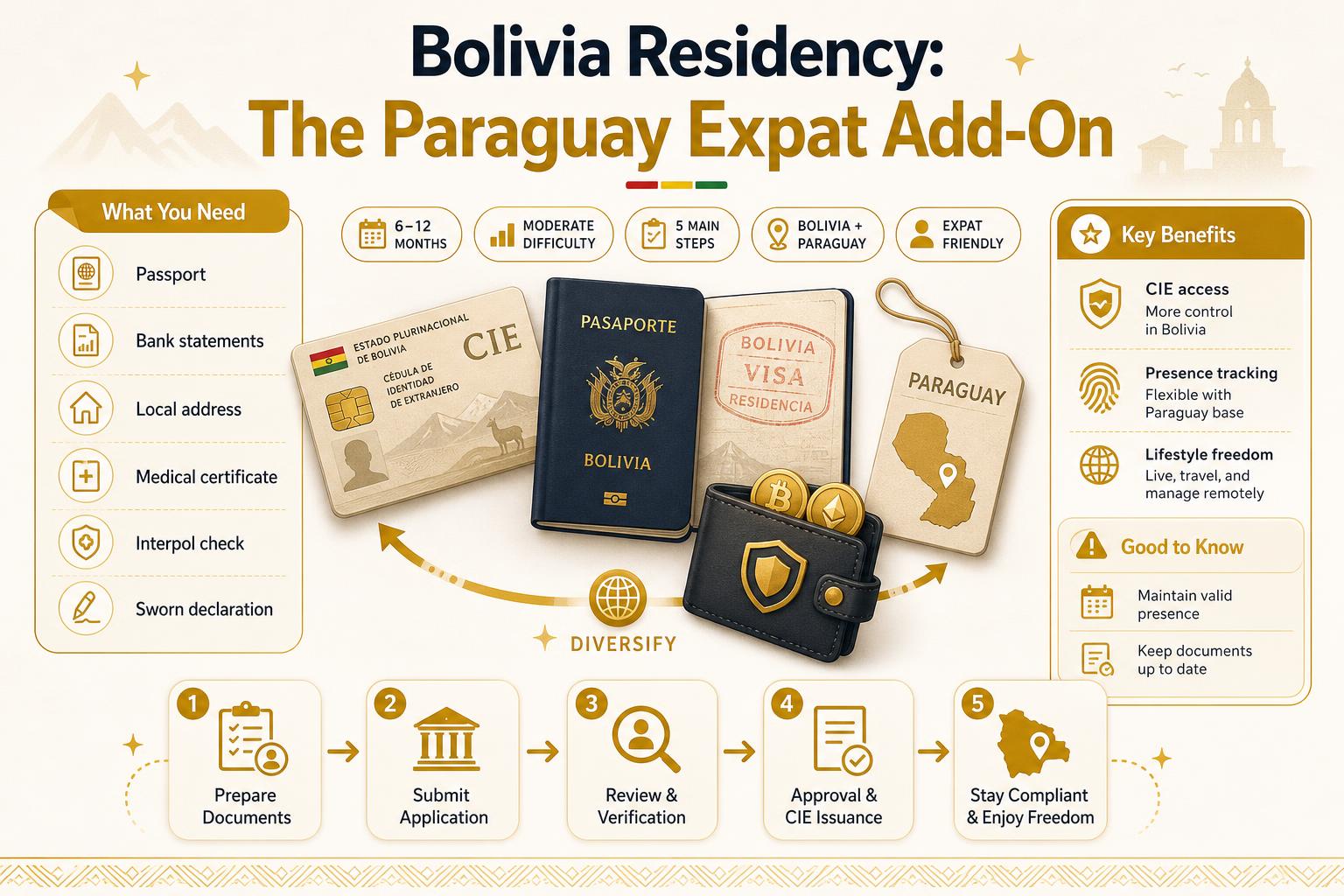 Infographic for Infographic: Bolivia Residency: The Paraguay Expat Add-On