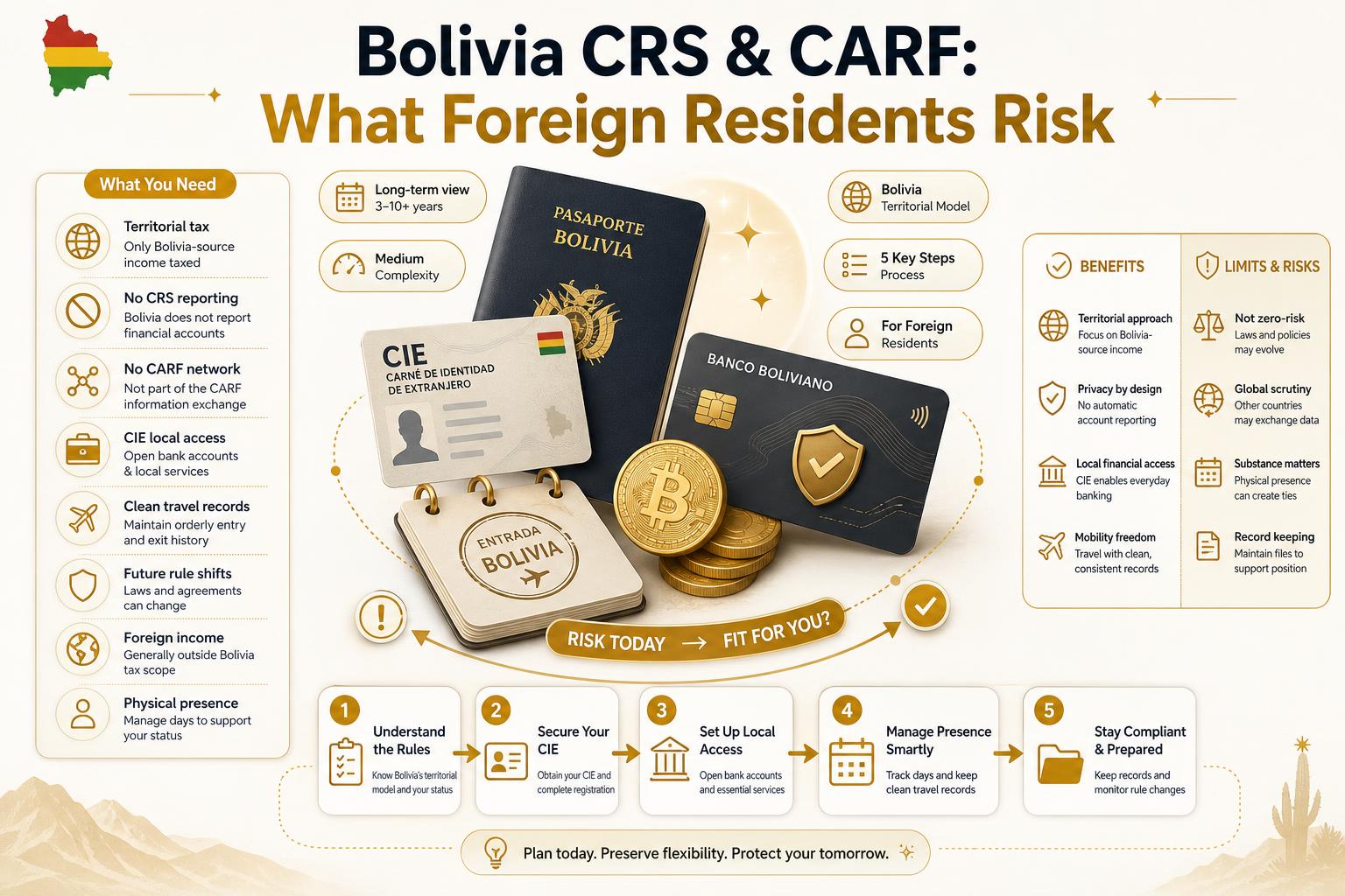 Infographic for Infographic: Bolivia CRS & CARF: What Foreign Residents Risk