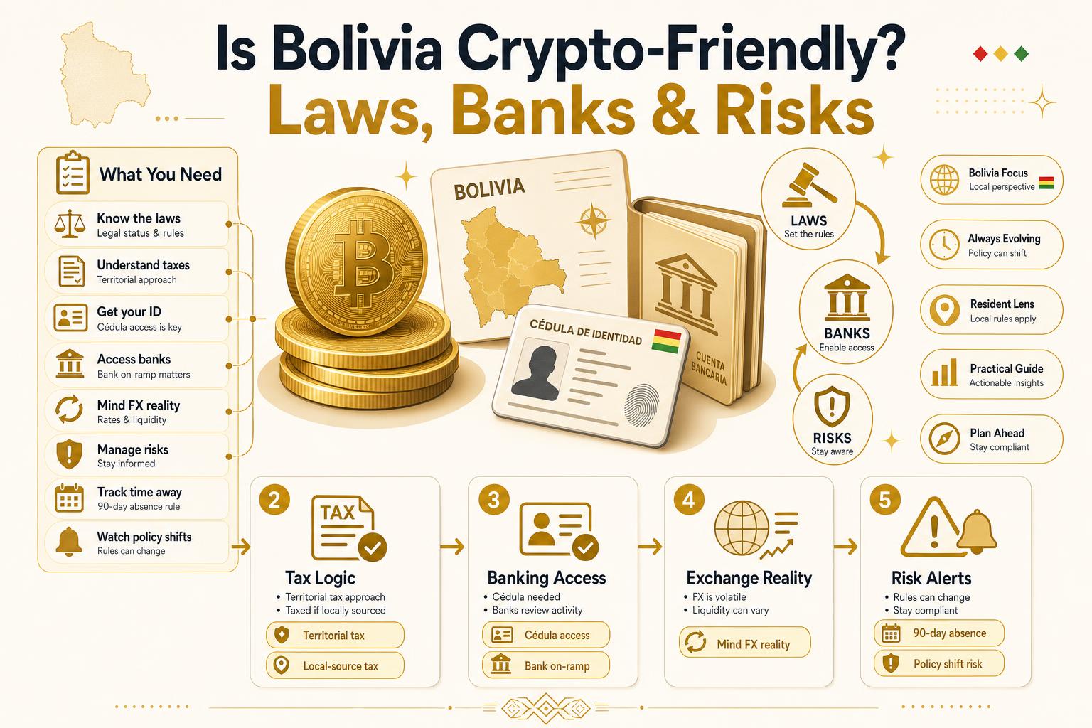 Infographic for Infographic: Is Bolivia Crypto-Friendly? Laws, Banks & Risks