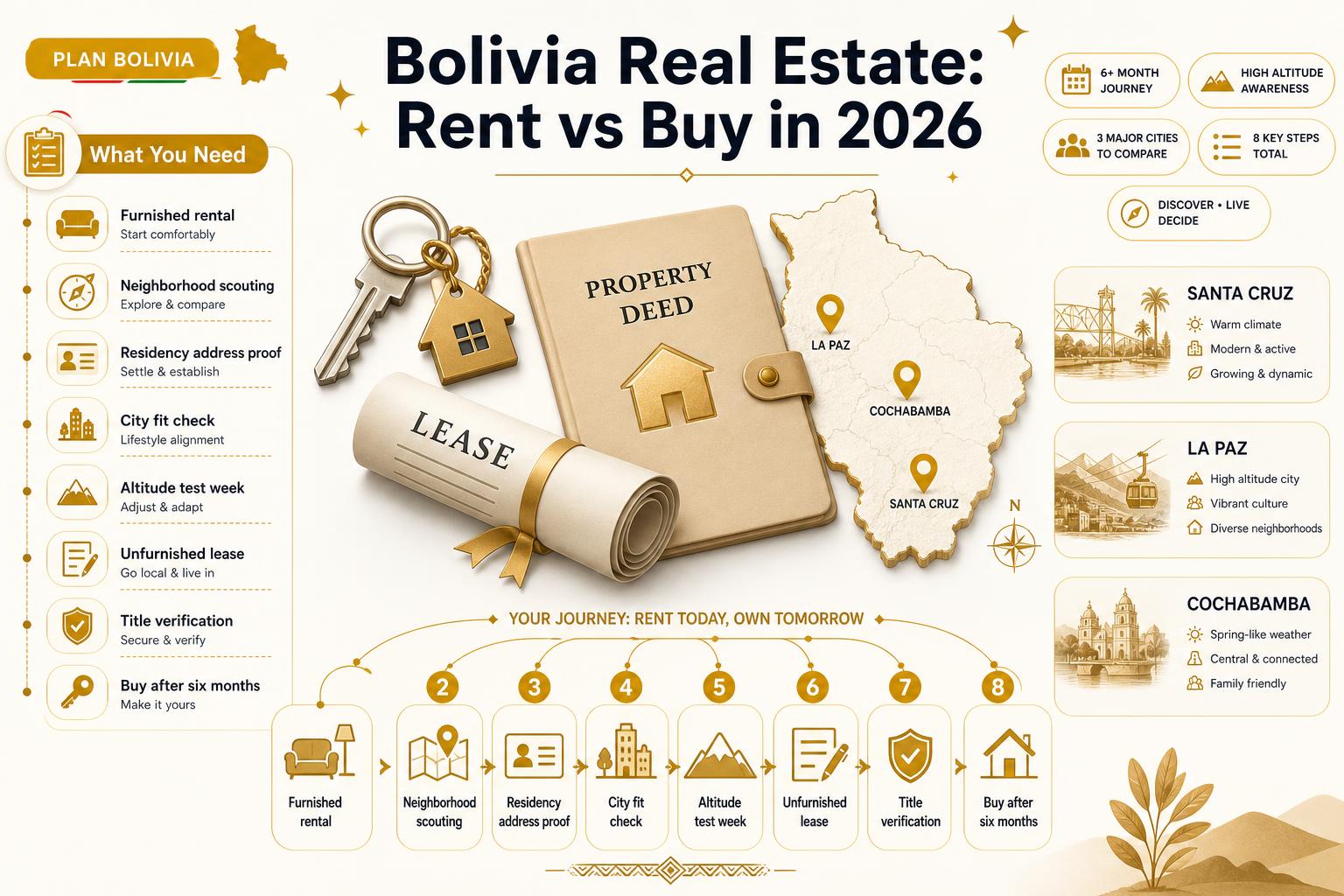 Infographic for Infographic: Bolivia Real Estate: Rent vs Buy in 2026