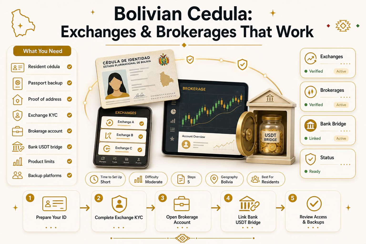 Infographic for Infographic: Bolivian Cedula: Exchanges & Brokerages That Work