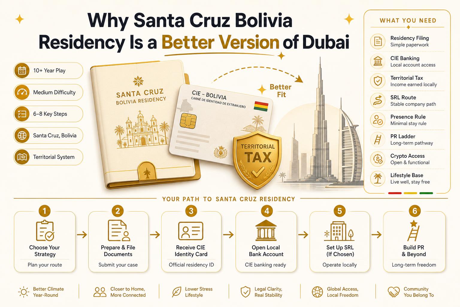 Infographic for Why Santa Cruz Bolivia Residency Is a Better Version of Dubai
